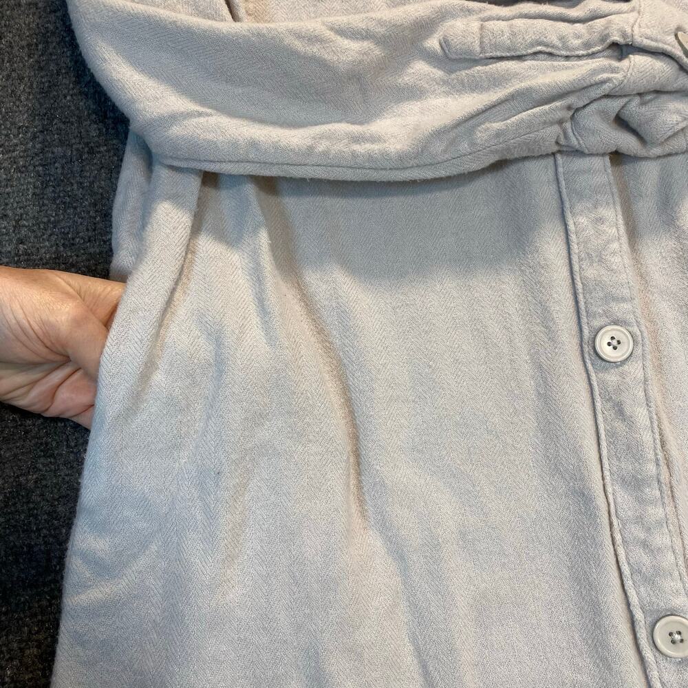 BP. X Wildfang Womens Medium Ivory Cotton Long Sleeve Shirt Dress Maxi - Picture 5 of 9